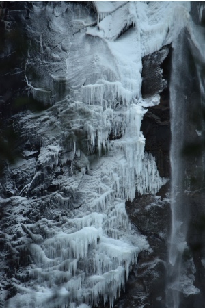 Ice formations on Bridalveil Fall