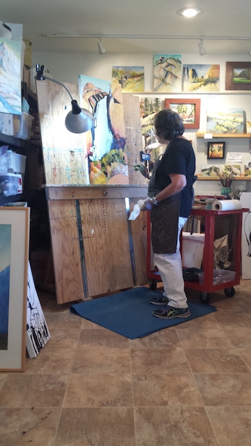 Penny Otwell painting demonstration